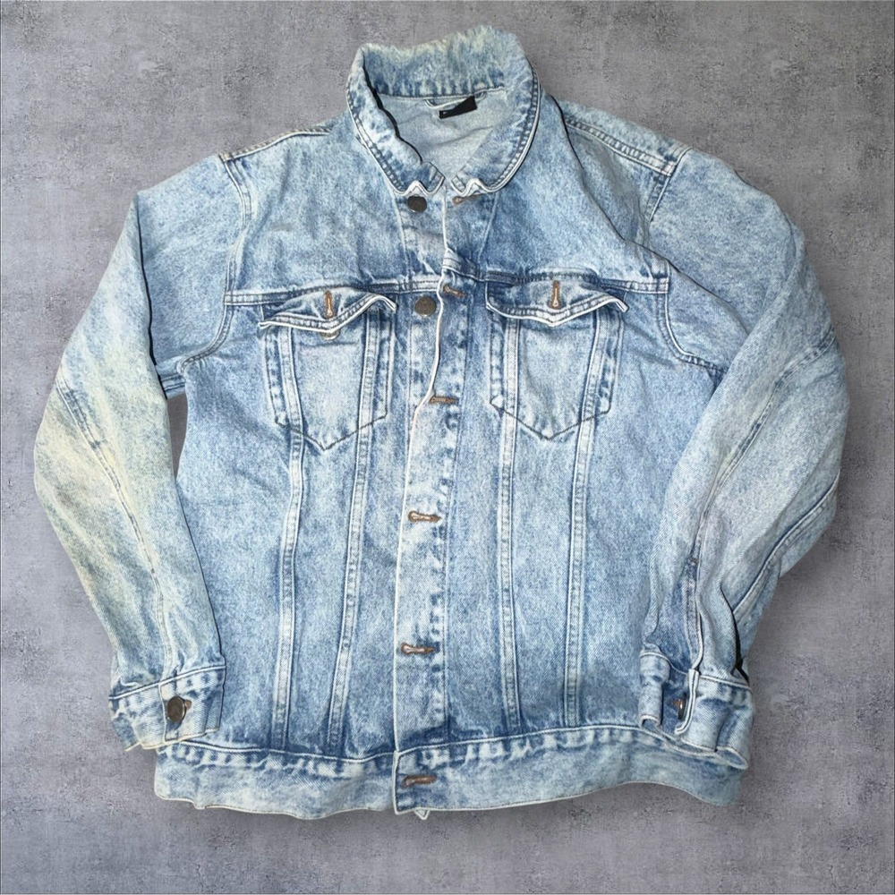 BDG Urban Outfitters Acid Wash Denim Trucker Jacket Light Blue Women Medium